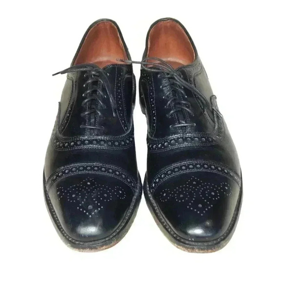 Allen Edmonds Strand Oxfords Black Size 13 Narrow 3A Cap Toe Dress Shoes - Picture 2 of 11